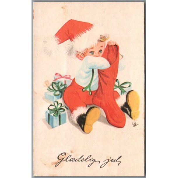 Illa - Gldelig Jul - 519/48 - Postkort - Brugt