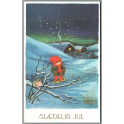 Illa - Gldelig Jul - Printed in Denmark 151 d00 373 - Postkort - Brugt