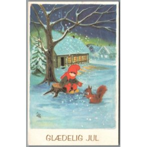 Illa - Gldelig Jul - Printed in Denmark 151 d00 373 - Postkort - Brugt