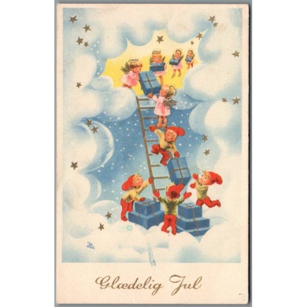 Illa - Gldelig Jul - Stender Eneret 851 - Postkort - Brugt