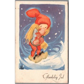 Illa - Gldelig Jul - Stender Eneret 742 - Postkort - Brugt