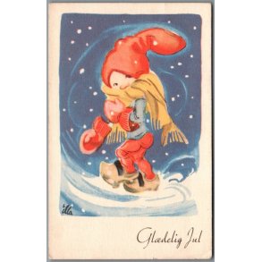 Illa - Gldelig Jul - Stender Eneret 742 - Postkort - Brugt
