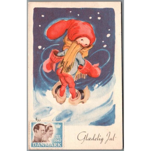Illa - Gldelig Jul - Stender Eneret 742 - Postkort - Brugt