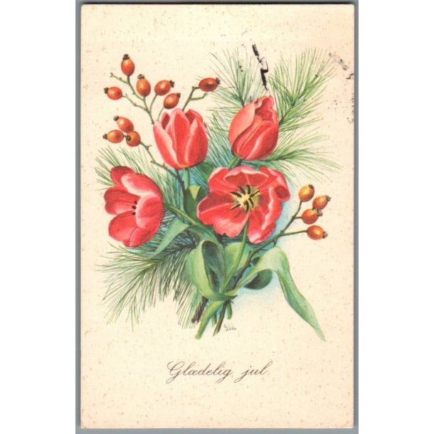 Illa - Gldelig Jul - Stender Eneret -  5109/35 - Postkort - Brugt