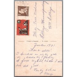 Illa - Gldelig Jul - Printed in Denmark 519/23 - Postkort - Brugt