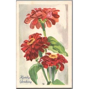 Illa - Hjertelig Lyknskning - Stender Serie 1400 - Ubrugt