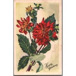 Illa - Hjertelig Lyknskning - Stender Serie 1400 - Brugt