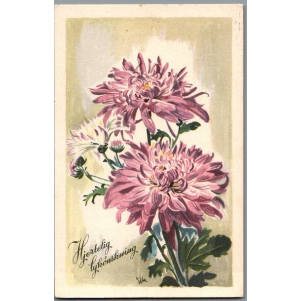 Illa - Hjertelig Lyknskning - Stender Serie 1400 - Brugt