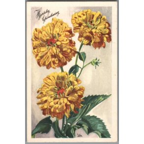 Illa - Hjertelig Lyknskning - Stender Serie 1400 - Brugt