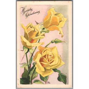 Illa - Hjertelig Lyknskning - Stender Serie 1400 - Ubrugt