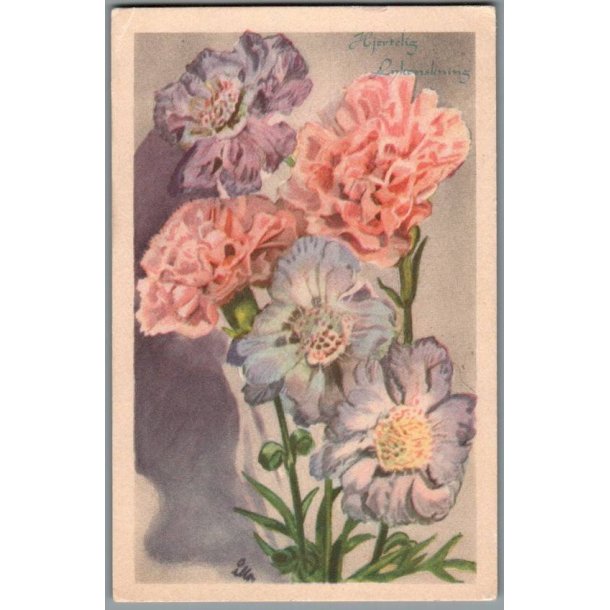 Illa - Hjertelig Lyknskning - Stender Serie 1400 - Brugt