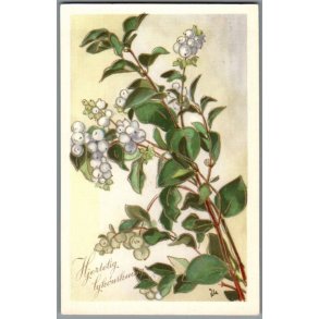 Illa - Hjertelig Lyknskning - Stender Serie 5001 - Brugt - Blank forside !