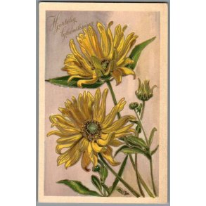 Illa - Hjertelig Lyknskning - Stender Serie 5001 - Brugt - Blank forside !