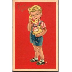 Illa - Hjertelig Lyknskning - Stender Serie 5002 - Brugt - Blank forside !