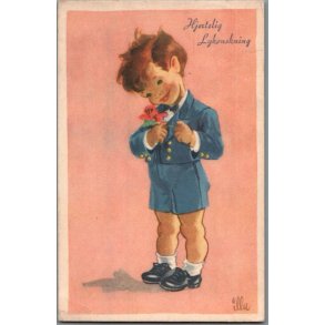 Illa - Hjertelig Lyknskning - Stender Serie 5023 - Brugt