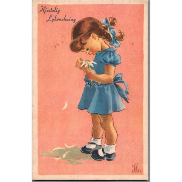 Illa - Hjertelig Lyknskning - Stender Serie 5023 - Brugt