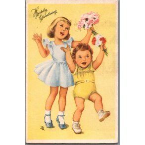 Illa - Hjertelig Lyknskning - Stender Serie 5048 - Brugt