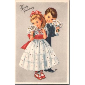 Illa - Hjertelig Lyknskning - Stender Serie 5048 - Ubrugt