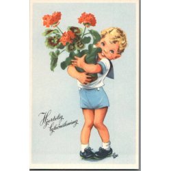 Illa - Hjertelig Lyknskning - Stender Serie 5049 - Ubrugt