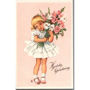 Illa - Hjertelig Lyknskning - Stender Serie 5049 - Ubrugt