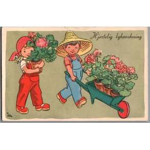 Illa - Hjertelig Lyknskning - Stender Serie 5040 - Brugt