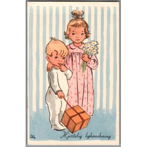 Illa - Hjertelig Lyknskning - Stender Serie 5040 - Ubrugt