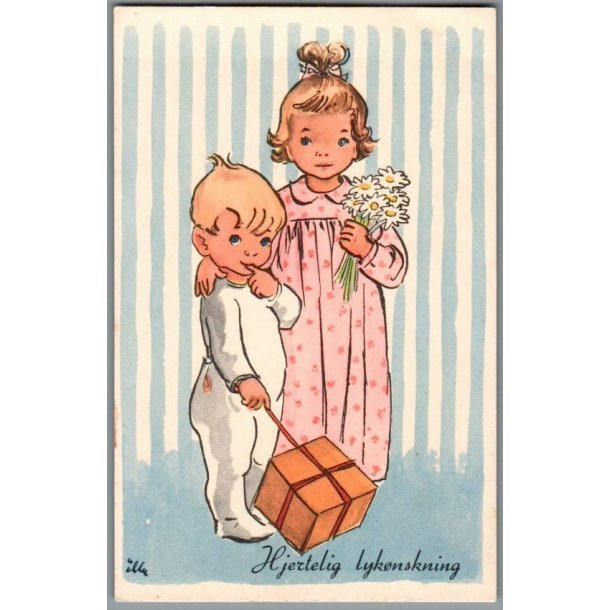 Illa - Hjertelig Lyknskning - Stender Serie 5040 - Ubrugt