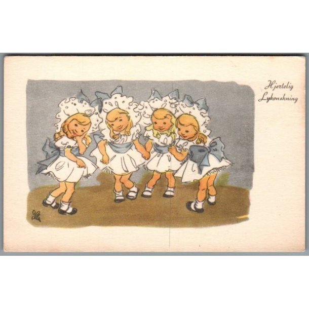 Illa - Hjertelig Lyknskning - Stender Serie 5031 - Ubrugt