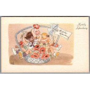 Illa - Hjertelig Lyknskning - Stender Serie 5033 - Ubrugt