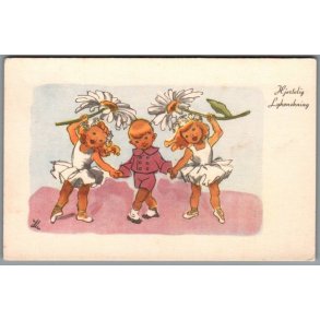 Illa - Hjertelig Lyknskning - Stender Serie 5033 - Ubrugt