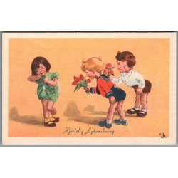 Illa - Hjertelig Lyknskning - Stender Serie 5025 - Ubrugt