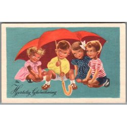 Illa - Hjertelig Lyknskning - Stender Serie 5045 - Ubrugt