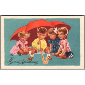 Illa - Hjertelig Lyknskning - Stender Serie 5045 - Ubrugt