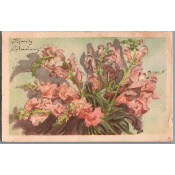 Illa - Hjertelig Lyknskning - Stender Serie 1400 - Brugt