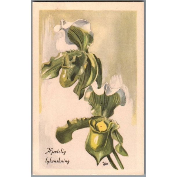 Illa - Hjertelig Lyknskning - Stender Serie 1500 - Ubrugt