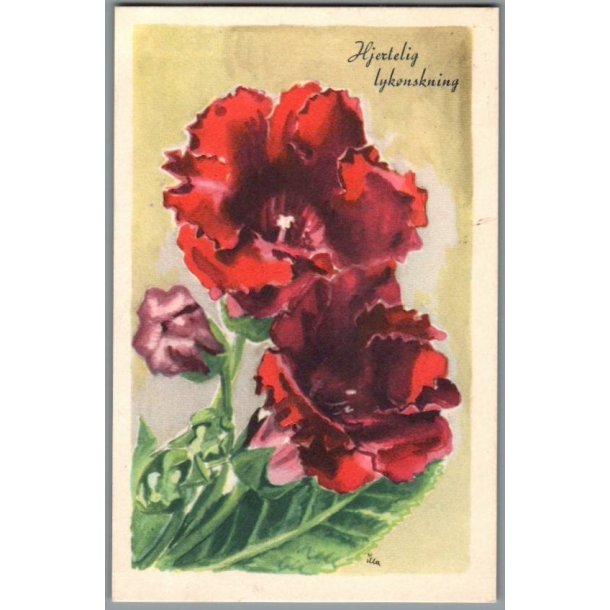 Illa - Hjertelig Lyknskning - Stender Serie 1500 - Brugt