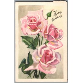 Illa - Hjertelig Lyknskning - Stender Serie 1400 - Brugt