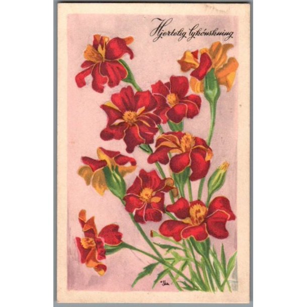 Illa - Hjertelig Lyknskning - Stender Serie 1400 - Brugt