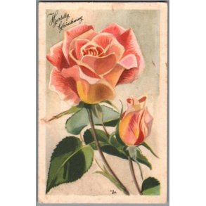 Illa - Hjertelig Lyknskning - Stender Serie 1400 - Brugt