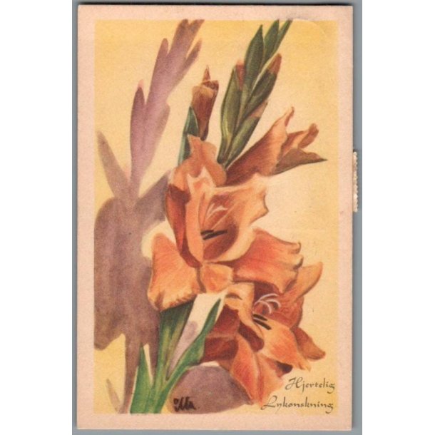 Illa - Hjertelig Lyknskning - Stender Serie 1400 - Brugt