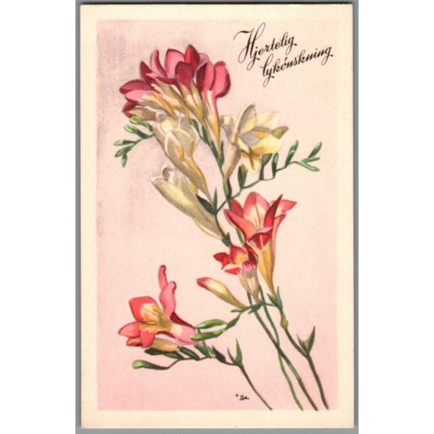 Illa - Hjertelig Lyknskning - Stender Serie 1400 - Brugt