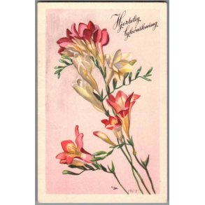 Illa - Hjertelig Lyknskning - Stender Serie 1400 - Brugt