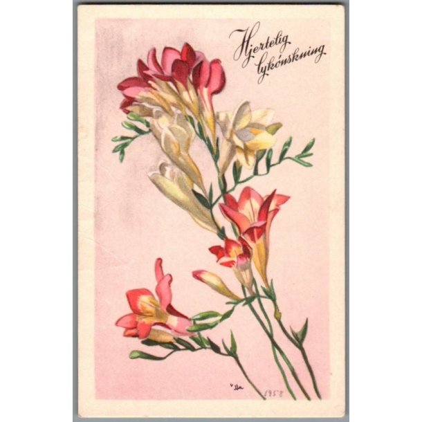 Illa - Hjertelig Lyknskning - Stender Serie 1400 - Brugt