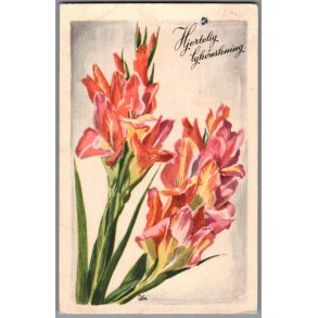 Illa - Hjertelig Lyknskning - Stender Serie 1400 - Brugt