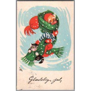 Illa - Gldelig Jul - 5109/131 - Postkort - Brugt