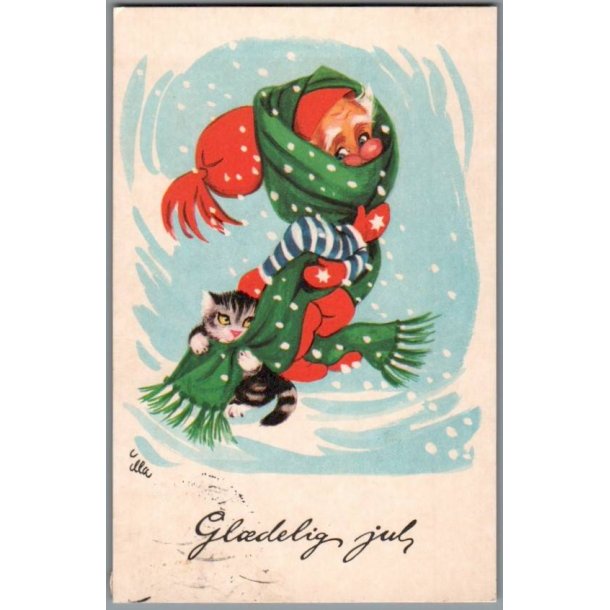 Illa - Gldelig Jul - 5109/131 - Postkort - Brugt