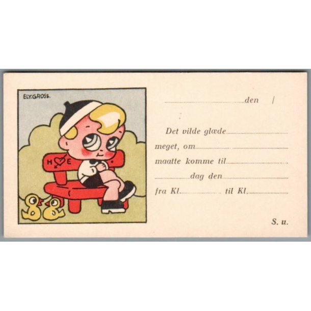 Ely Gross - Invitationskort - Foldeudkort