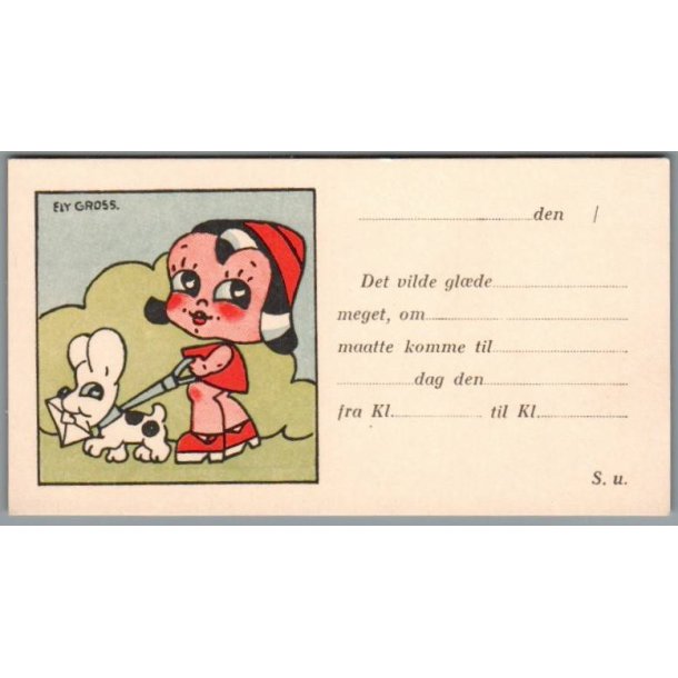 Ely Gross - Invitationskort - Foldeudkort