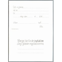 Walt Disney - Invitationskort/Svarkort - Snehvide