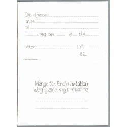 Walt Disney - Invitationskort/Svarkort - Snehvide